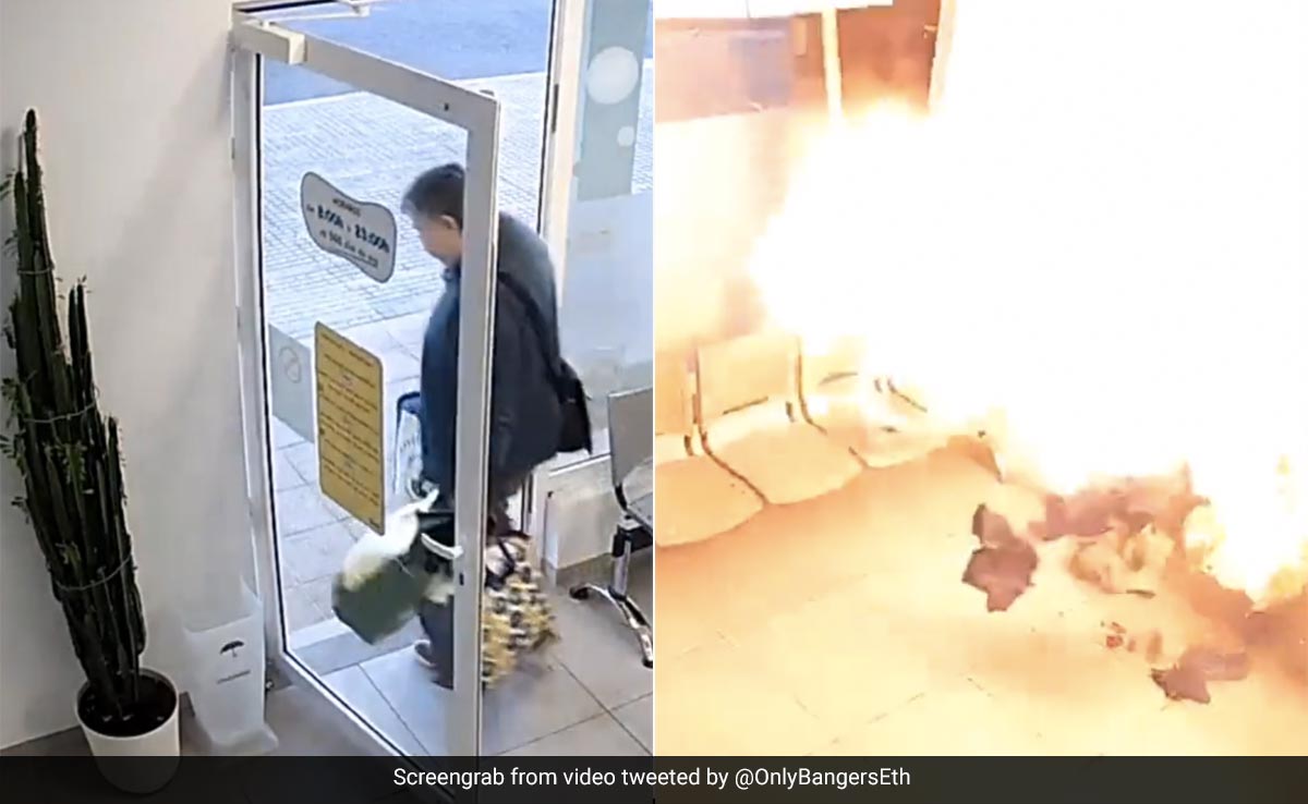 Watch: Man Leaves Laundromat In Spain, This Happens Moments Later