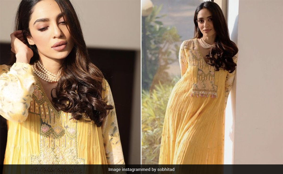 Sobhita Dhulipala Keeps Things "Sunny Side Up" In Her Yellow Floral Maxi Dress