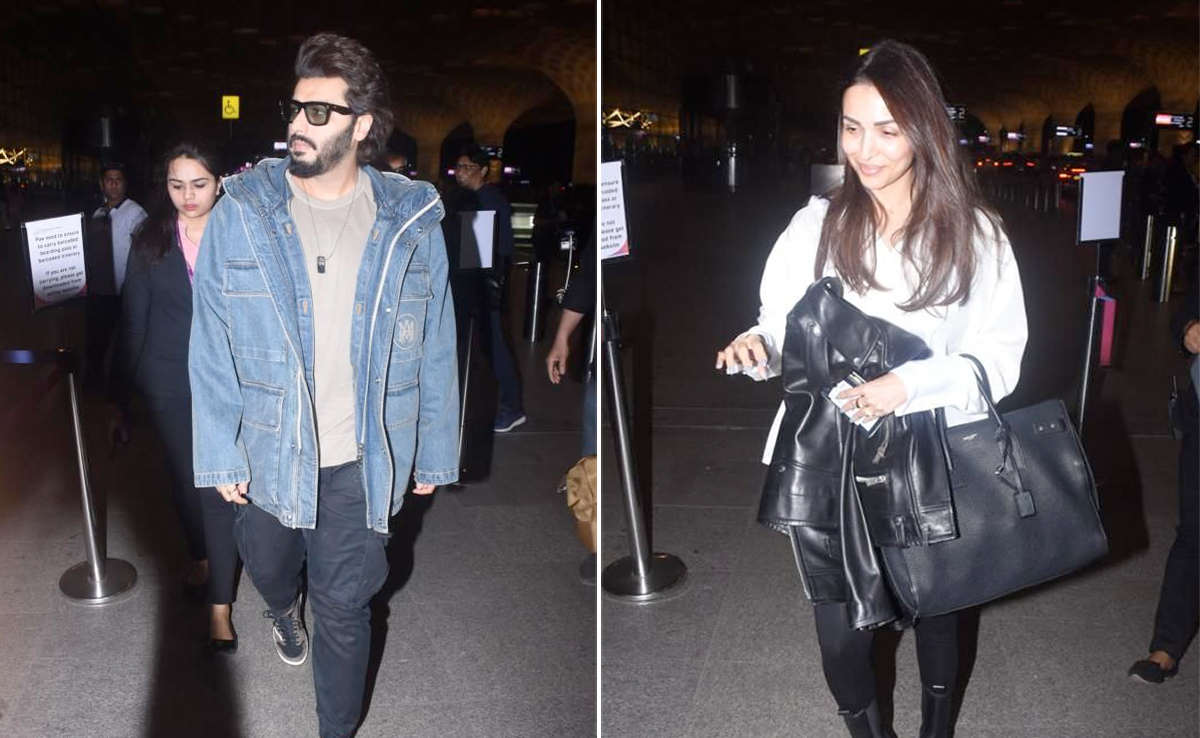 Viral Airport Pics: Malaika Arora And Arjun Kapoor Fly Out On Vacation