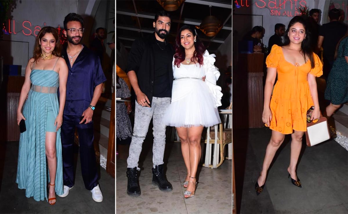 At Debina Bonnerjee's 40th Birthday Bash - Husband Gurmeet, Ankita-Vicky, Mahi Vij And Others