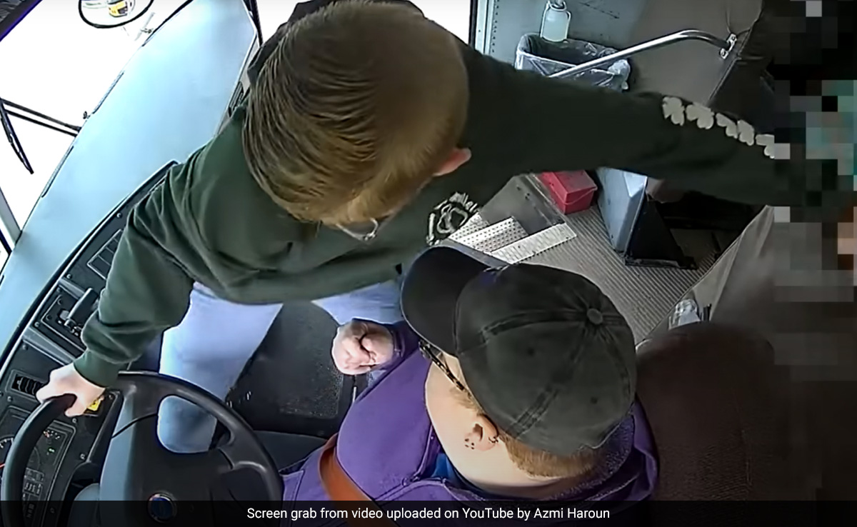 Watch: Class 7 Student In US Jumps Into Action To Save Others As Bus Driver Falls Unconscious