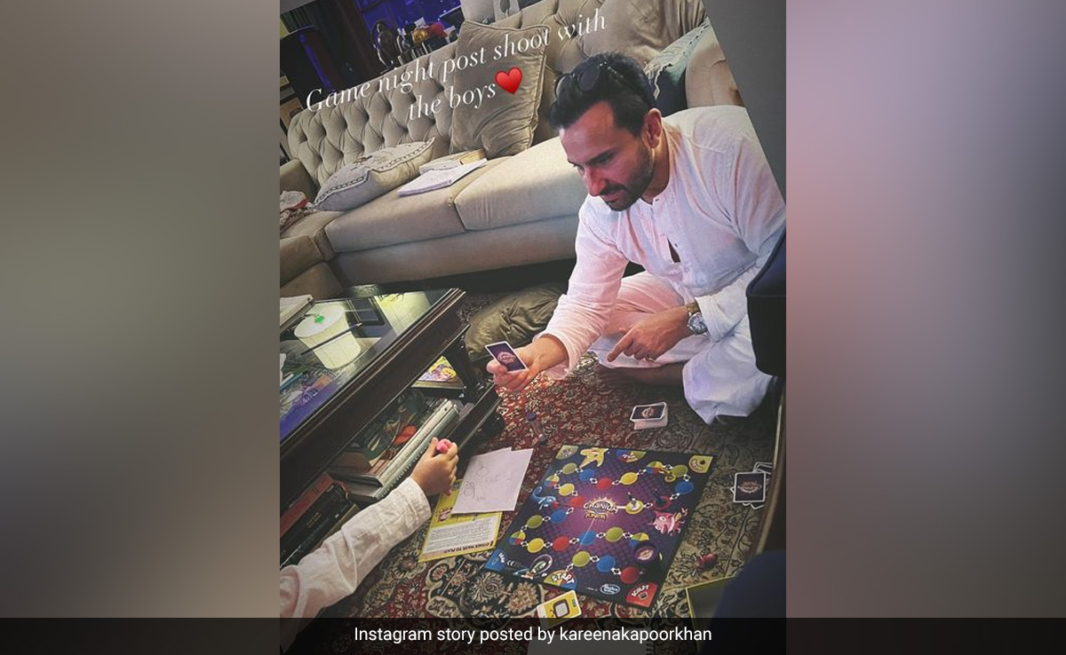 In Kareena Kapoor's "Game Night" Post With Saif Ali Khan, A Glimpse Of Their Home