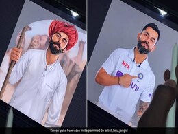 Watch: Artist Imagines Virat Kohli In Rajasthani Look, Fans Amazed Watch: Artist Imagines Virat Kohli In Rajasthani Look, Fans Amazed