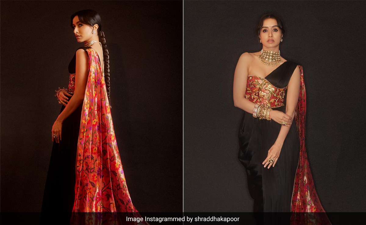 Shraddha Kapoor's Traditional Paithani Comes "With A Fun Twist" In A Black Manish Malhotra Gown