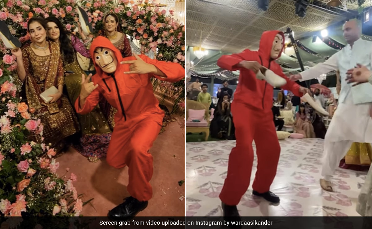 Watch: Pakistani Bride's Brother Gives <i>'Money Heist'</i> Twist To <i>'Joota Chupai'</i> Ritual