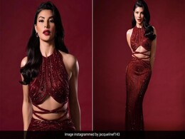 Jacqueline Fernandez's Jazzy Cutout Gown Looks Like Our Next Cocktail Party Outfit Jacqueline Fernandez's Jazzy Cutout Gown Looks Like Our Next Cocktail Party Outfit