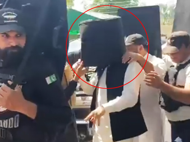 Watch: Imran Khan Appears In Court Wearing A Bulletproof 'Bucket' Over His Head