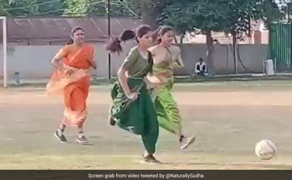 Gwalior Women Play Football In Sarees, Video Goes Viral
