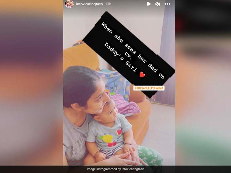 Sandeep Sharma's Newborn Daughter Watches Father Play. Her Reaction Is Viral