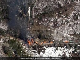 "Stay Clear": Train Carrying Hazardous Material Derails In US "Stay Clear": Train Carrying Hazardous Material Derails In US