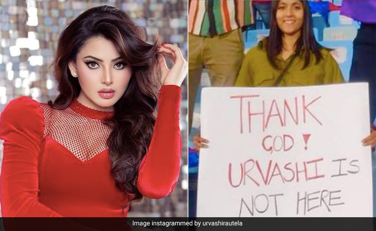 This Happened: "Thank God Urvashi Is Not Here" Placard Spotted At IPL Match. Actor Reacts
