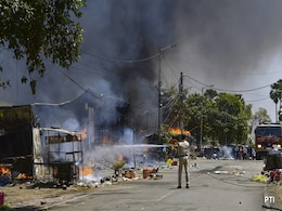 115 Shops Destroyed In Fire At Vegetable Market In Bihar's Bodh Gaya 115 Shops Destroyed In Fire At Vegetable Market In Bihar's Bodh Gaya