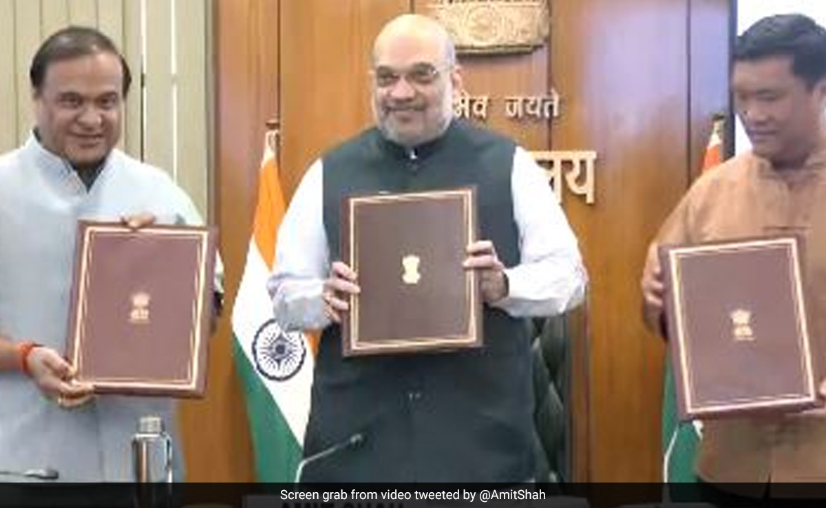 Assam, Arunachal Sign Pact In Presence Of Amit Shah To Resolve Border Row