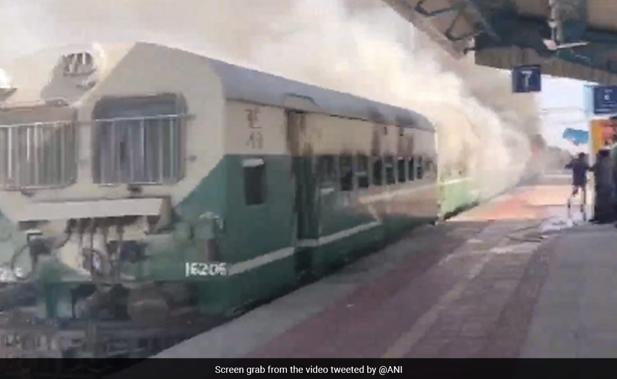 Watch: Gujarat Train Catches Fire, 3 Coaches Destroyed- Railway Official