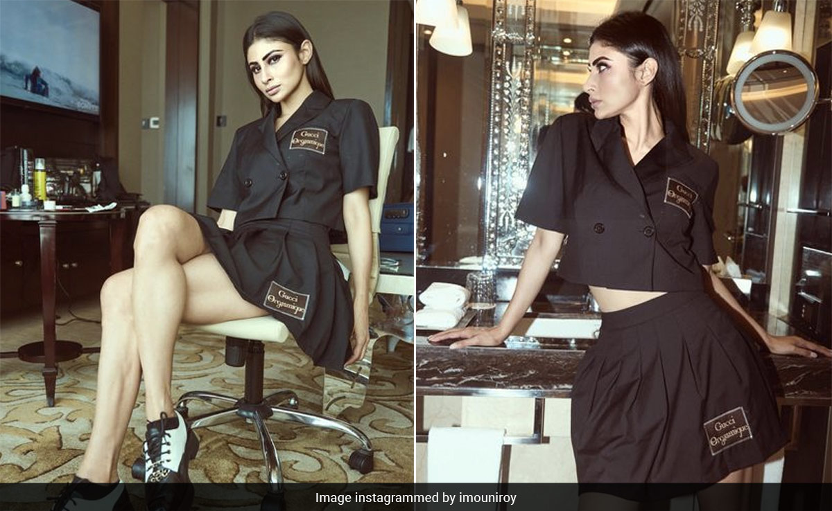 Mouni Roy In A Prim Gucci Blazer Skirt Suit And Loafers Looks As Poised As A Picture