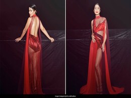 Hina Khan In A Bold Red Sheer Gown Is Literally Setting The Internet On Fire Hina Khan In A Bold Red Sheer Gown Is Literally Setting The Internet On Fire