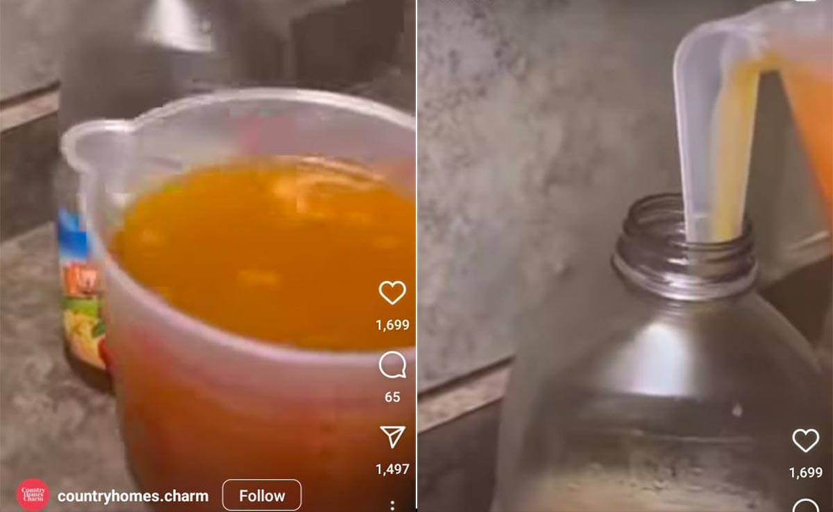 Viral Hack Shows How To Pour Juice Without Spilling, "Sorcery" Says Internet