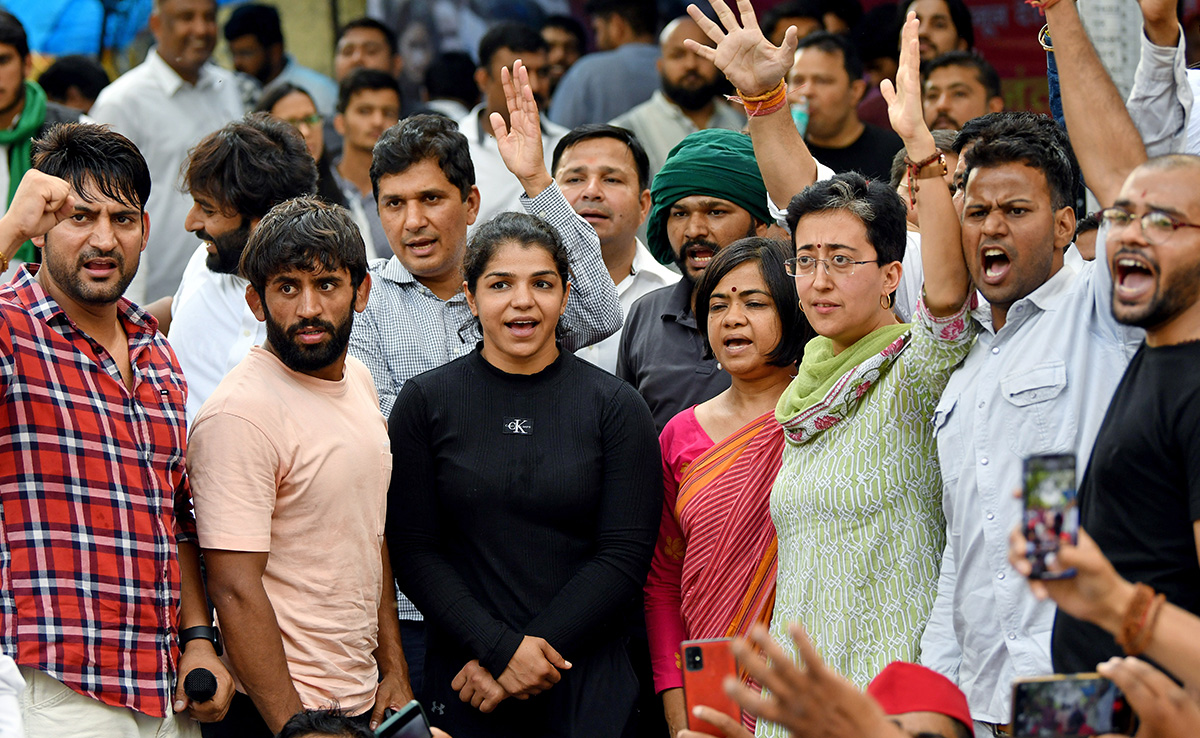 Wrestlers' Protest: AAP's Atishi Targets Minister Anurag Thakur, BJP Hits Back