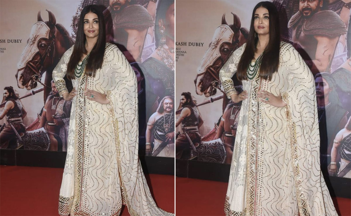 In A World Full Of Ethnic Splendour, There's Aishwarya Rai In A White <i>Anarkali</i> Carving Her Own Nice