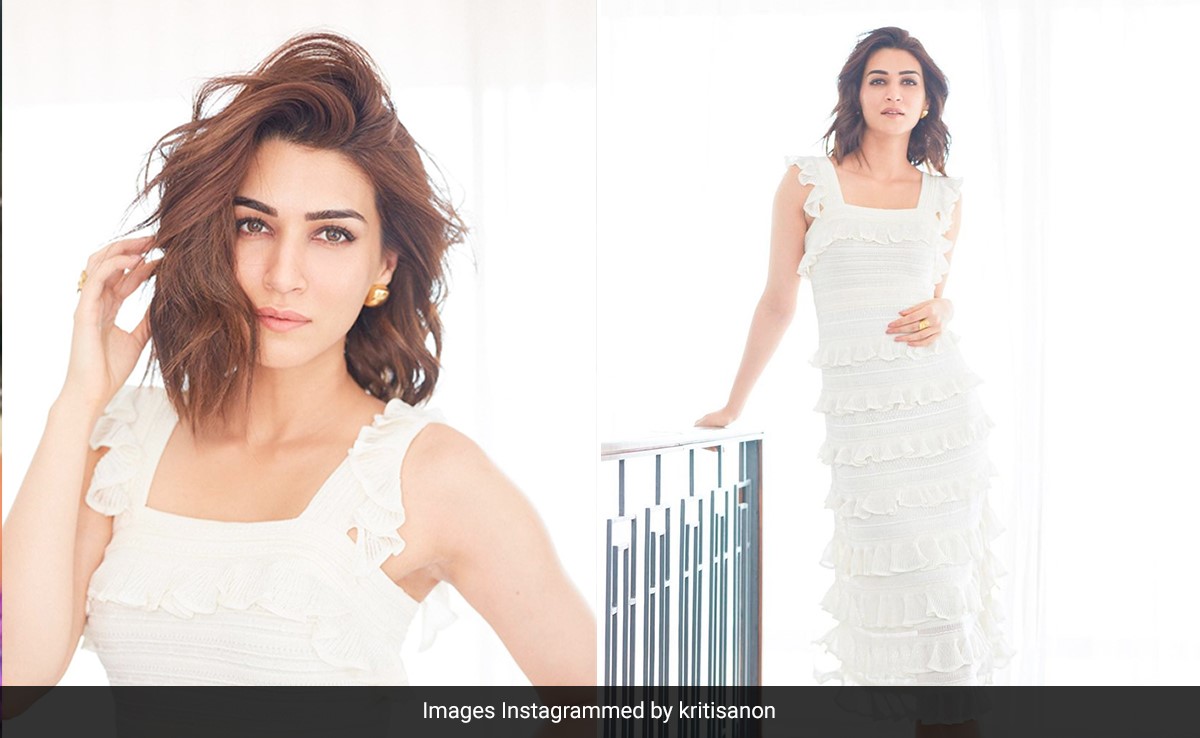 Kriti Sanon Is Dressed To Summer Perfection In A White Ruffled Midi Dress