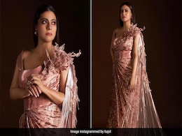 Kajol Can't Leave Her <i>Sarees</i>, So She Reimagines It In A Radiant Rose Gold Gown Kajol Can't Leave Her <i>Sarees</i>, So She Reimagines It In A Radiant Rose Gold Gown