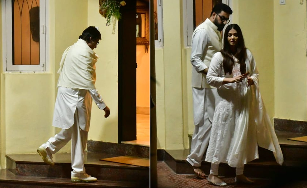 Amitabh Bachchan, Abhishek-Aishwarya Arrive At Aditya Chopra's House After Pamela Chopra's Death