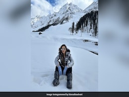Just Kiara Advani And Snow-Clad Mountains Of Kashmir. Aren't They Beautiful? Just Kiara Advani And Snow-Clad Mountains Of Kashmir. Aren't They Beautiful?