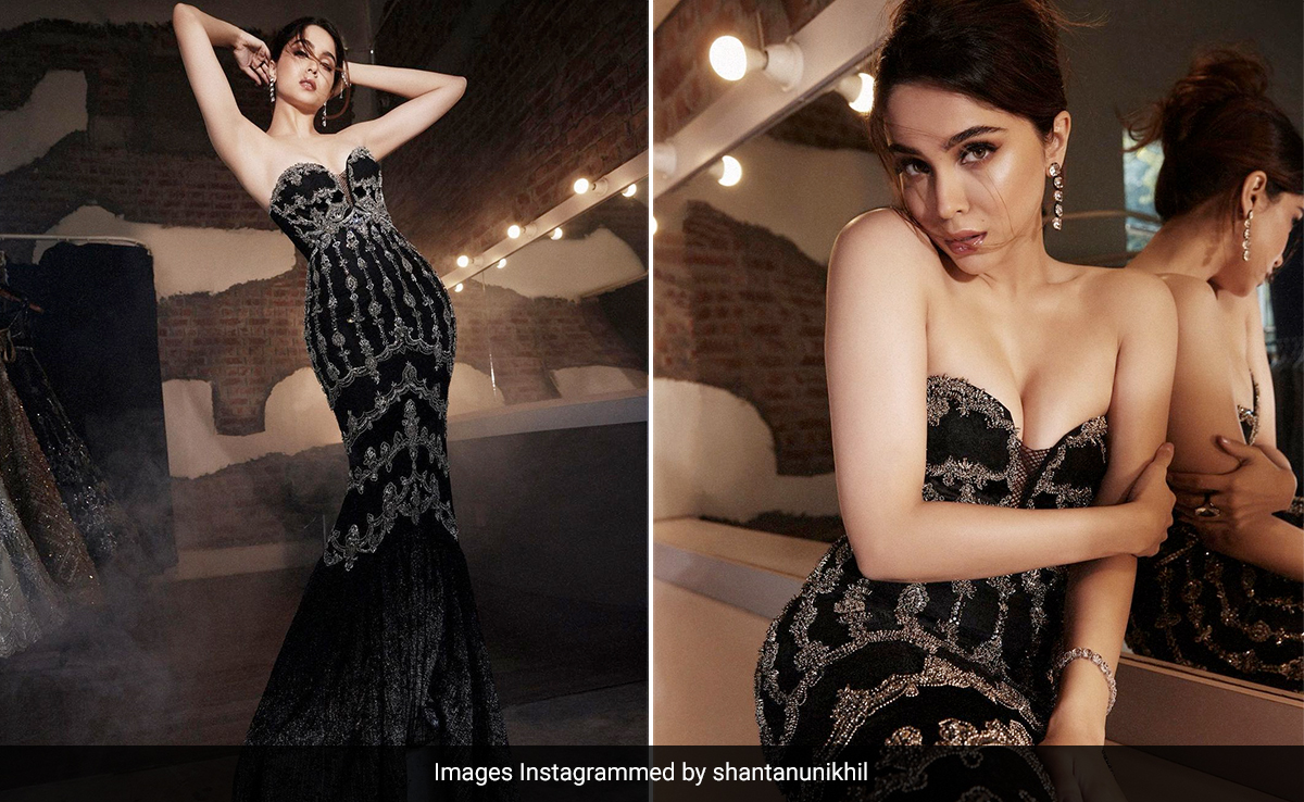 Sharvari Wagh Plays The Ultimate Designer Muse In A Strapless Crystal Mermaid Gown