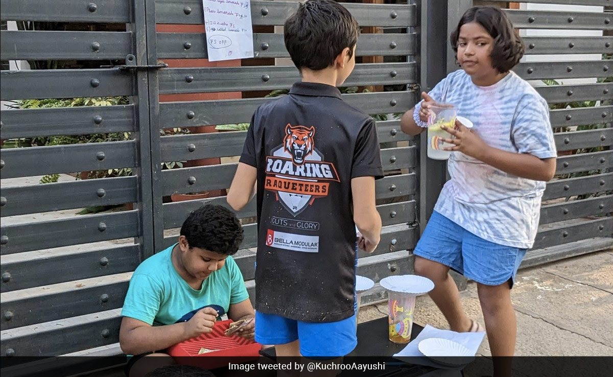 "Budding Entrepreneurs": Bored Children In Bengaluru Set Up Lemonade Stall With Slash Sale, Internet Impressed