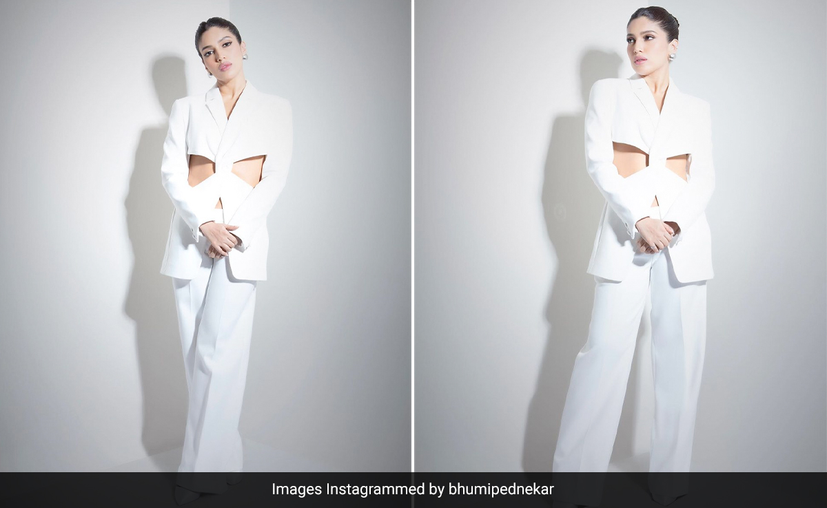 Bhumi Pednekar's Cutout Pantsuit Screams Boss Babe From Neck Up And Party Girl From Neck Down