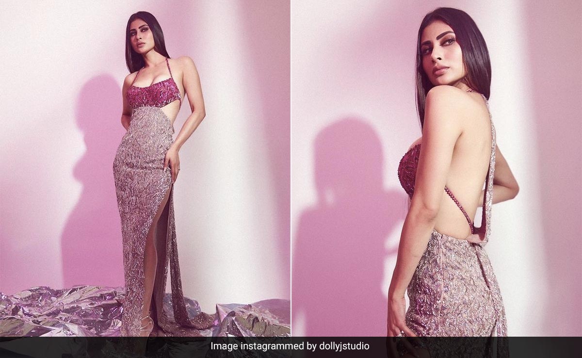 Mouni Roy In A Dual Toned Backless Sequin Gown Screams Party From A Mile Away