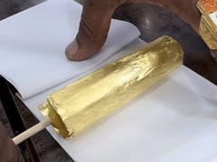 Watch: Street Vendor Sells Kulfi Wrapped In 24-Carat Gold Leaf - Would You Try It? Watch: Street Vendor Sells Kulfi Wrapped In 24-Carat Gold Leaf - Would You Try It?