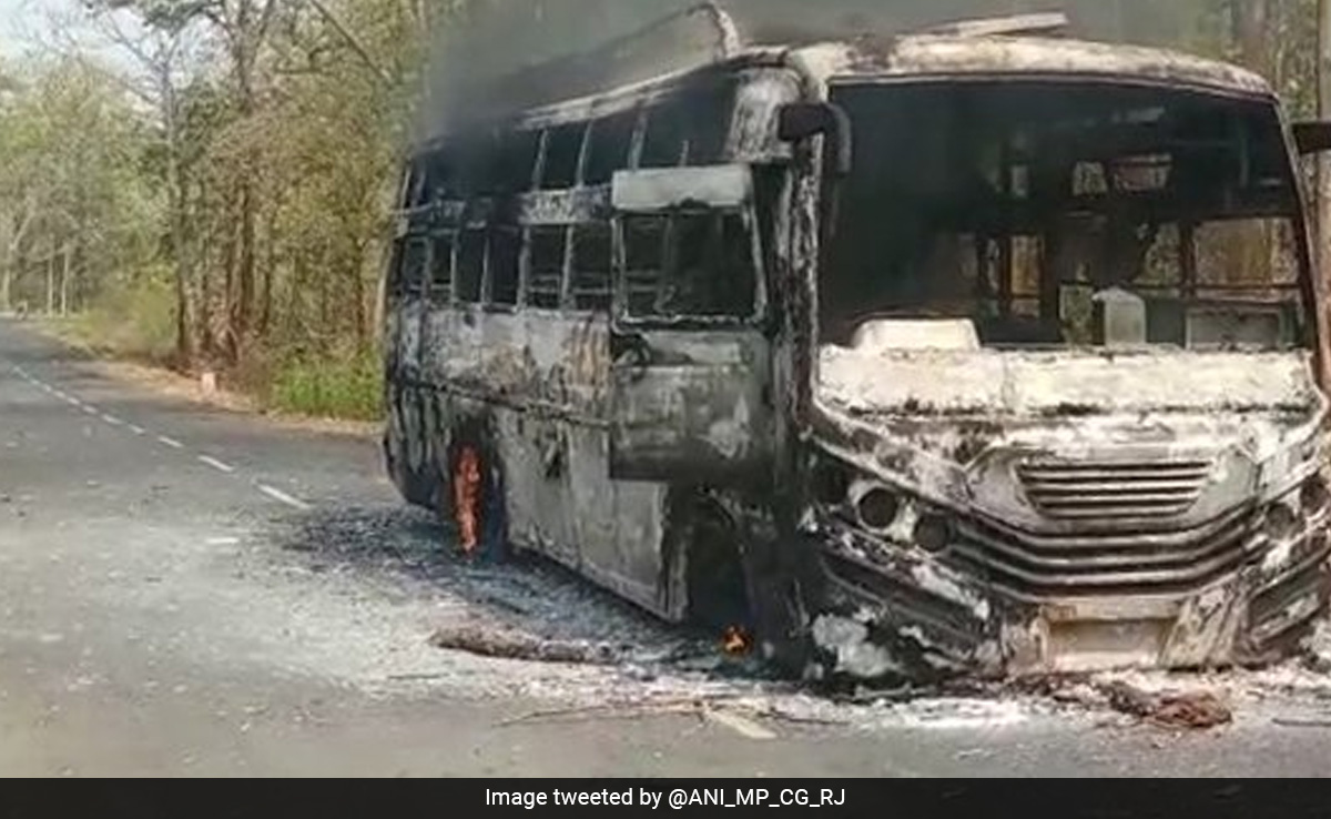 Maoists Set Chhattisgarh Bus On Fire After Asking Passengers to Get Off