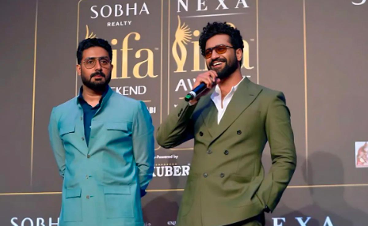 IIFA 2023 Hosts Vicky Kaushal And Abhishek Bachchan Are "Getting Into The Groove"