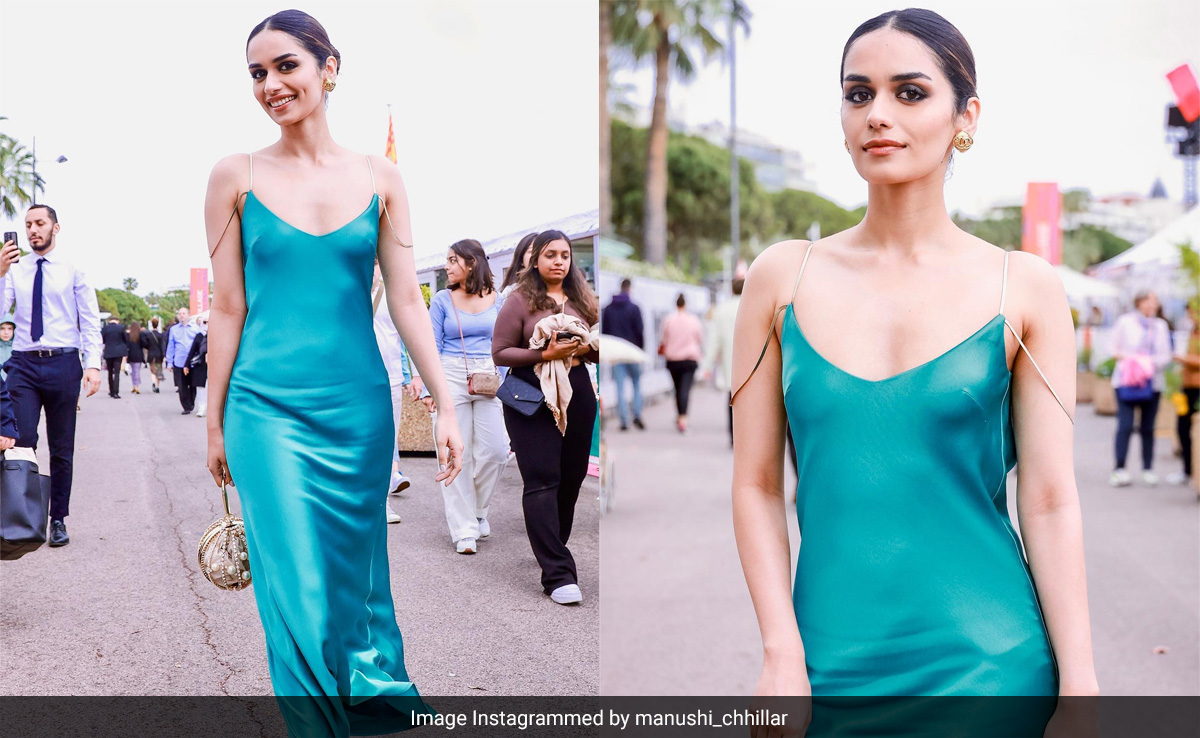 Cannes 2023: Manushi Chhillar's Slinky Satin Backless Dress At Cannes Is Bluer Than Its Sea