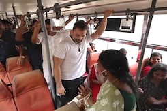 Video: Rahul Gandhi's Bengaluru Bus Ride On Last Day Of Karnataka Campaign Video: Rahul Gandhi's Bengaluru Bus Ride On Last Day Of Karnataka Campaign