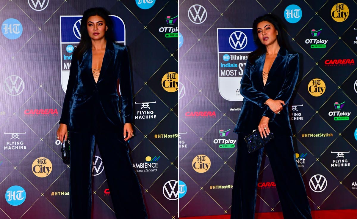 Sushmita Sen In A Blue Velvet Pantsuit Shows Us Who The Real Boss Around Truly Is