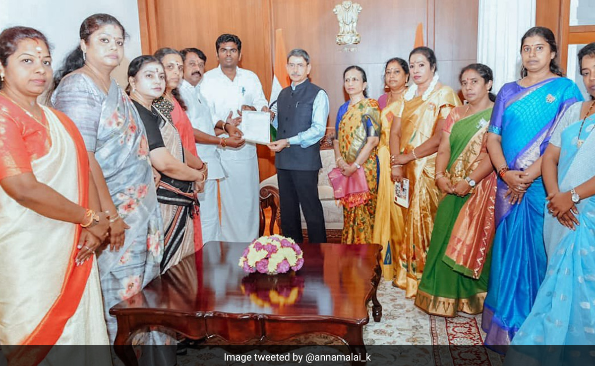 Tamil Nadu BJP Chief Meets Governor, Seeks Dismissal Of 2 Ministers