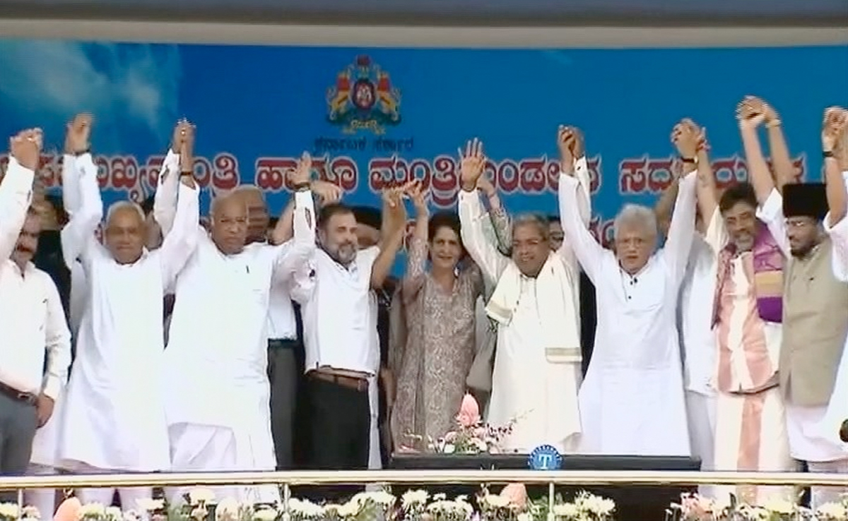 कर्नाटक में सिद्धारमैया के शपथ ग्रहण समारोह में कांग्रेस का शक्ति प्रदर्शन, जानें 10 प्रमुख बातें
