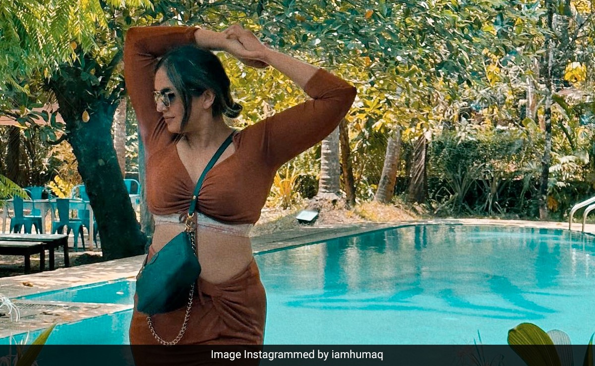 Huma Qureshi In A Tan Co-Ord Set By The Pool Is How Stylish Summer Days Should Look Like