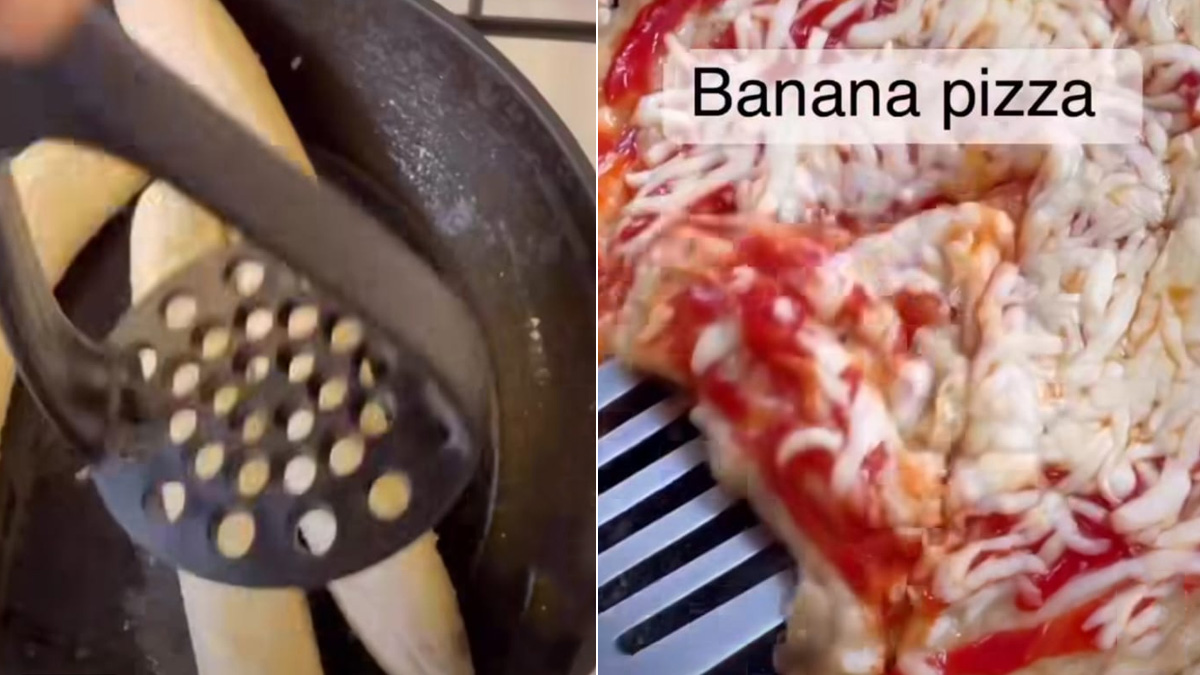 "Day Has Been Ruined" - Person Makes Pizza Base With Bananas, Video Goes Viral
