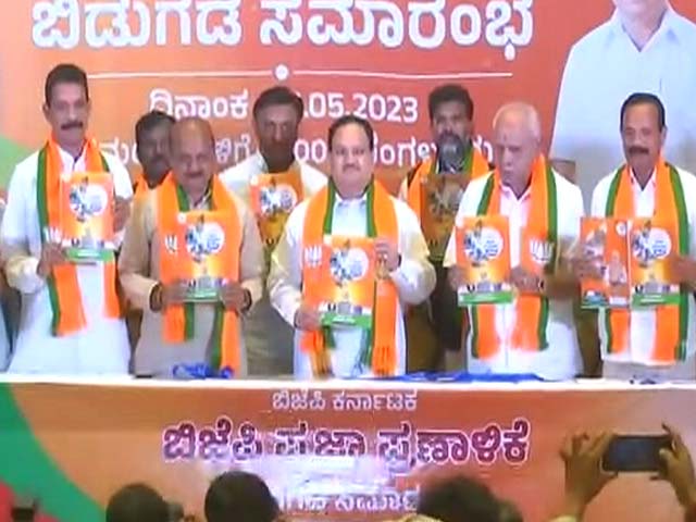 BJP Releases Election Manifesto For Karnataka BJP Releases Election Manifesto For Karnataka
