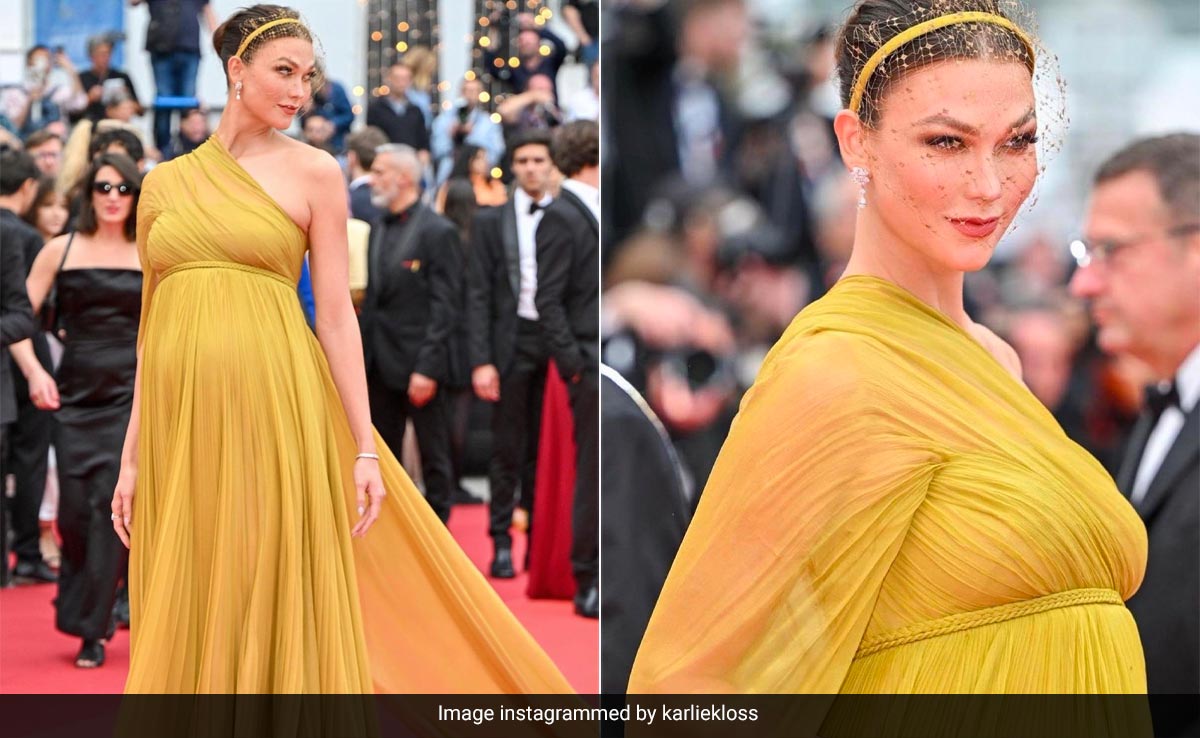 Cannes 2023: Pregnant Karlie Kloss Beamed On The Cannes Red Carpet In A Pleated Dior Gown