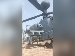 Air Force's Apache Helicopter Makes Precautionary Landing In Madhya Pradesh Air Force's Apache Helicopter Makes Precautionary Landing In Madhya Pradesh