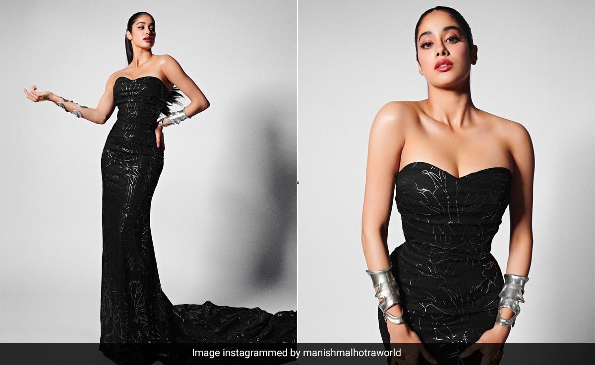 The Red Carpet Is Janhvi Kapoor's Own Personal Runway In Her Stunning Black Gown