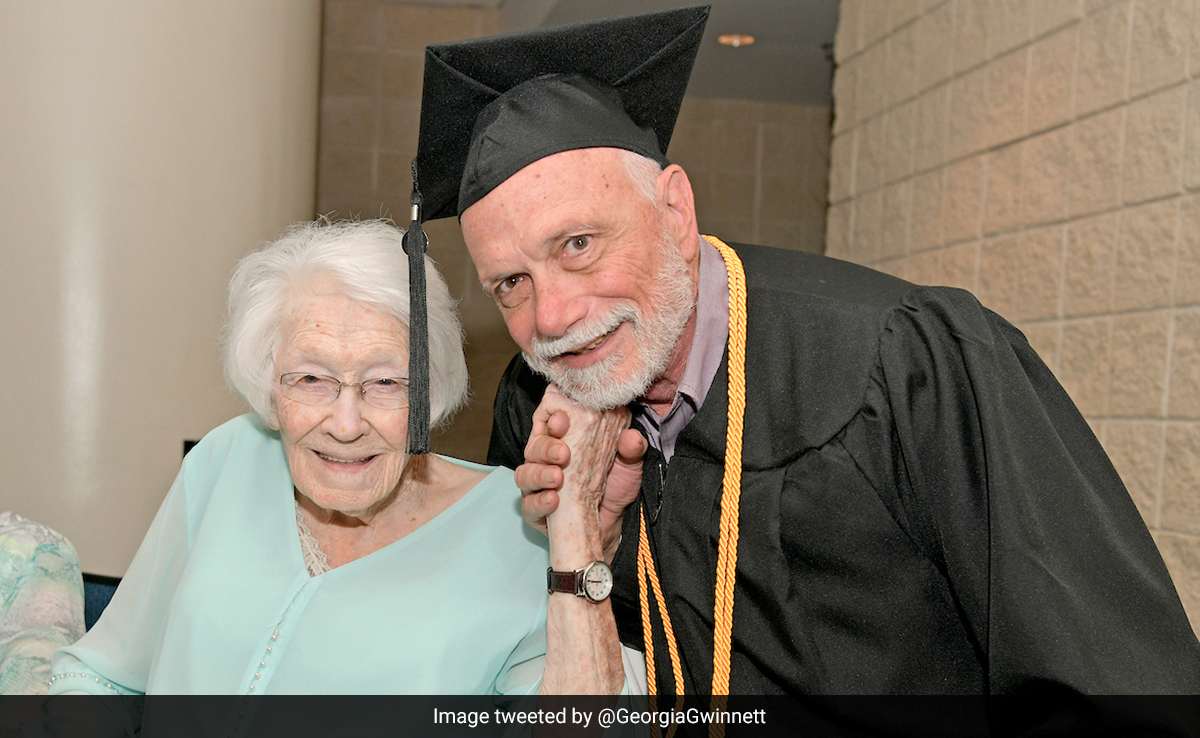 72-Year-Old Man Graduates From College With His 98-Year-Old Mother In Attendance