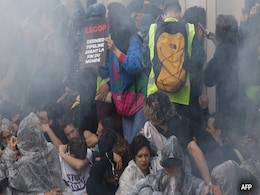 At Oil Giant's Meet, Protesters Face Tear Gas From French Police At Oil Giant's Meet, Protesters Face Tear Gas From French Police