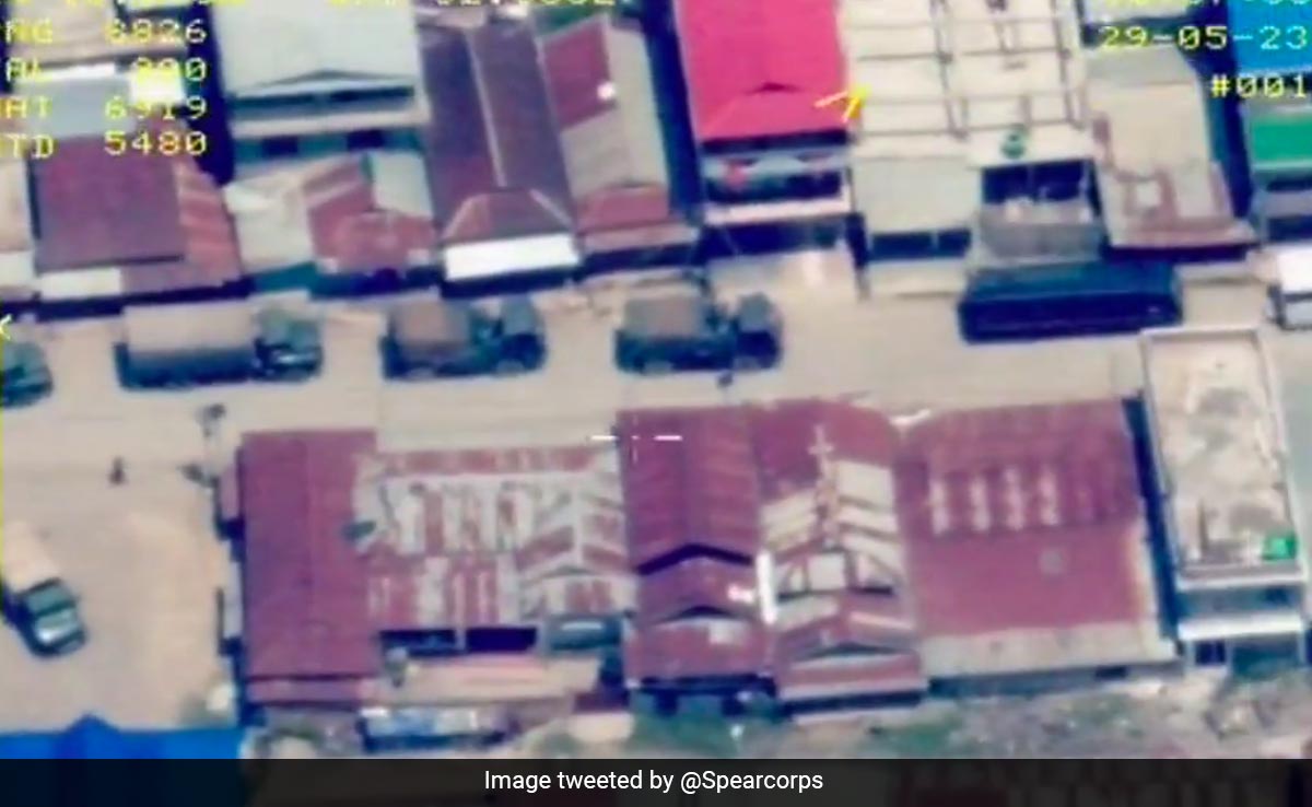 Video: Drone Scans For Threats As Army Evacuates Civilians In Manipur