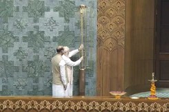 Watch: PM Modi Installs 'Sengol' In New Parliament Building Watch: PM Modi Installs 'Sengol' In New Parliament Building