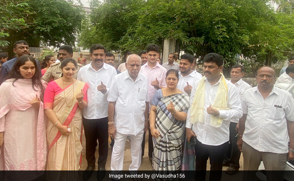 Pics: Bride-Groom, Elderly Voters, Top Leaders Queue Up For Karnataka Polls